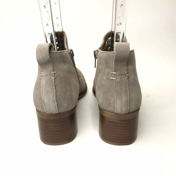 Franco Sarto Womens Rory Laser Cut Taupe Suede Ankle Booties Zip Shoe Size 8.5M - Picture 5 of 11